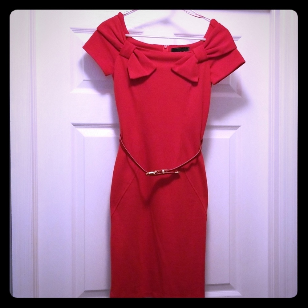 Gorgeous Red River Island Vintage Style Tube Dress